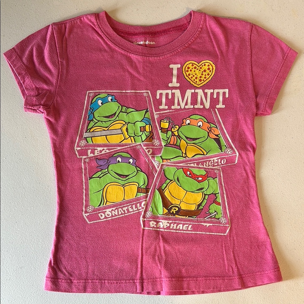 Nickelodeon Pink TMNT Kids T-Shirt